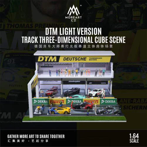 MOREART DTM Track 3D Cube Scene 1:64 Diorama with LED Lighting