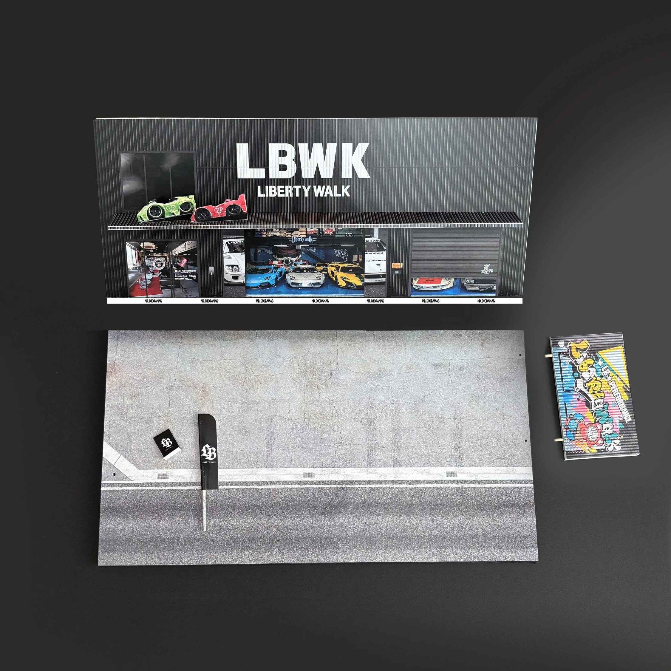 Mr Dioramas LBWK Liberty Walk Garage 1:64 Diorama Scene - Image 2